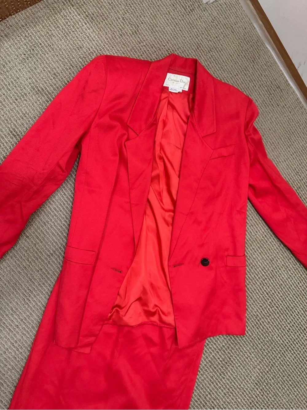 Christian Dior Vibrant Red Suit